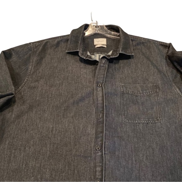 Frank & Oak Black Denim Button Down Shirt - Picture 5 of 10